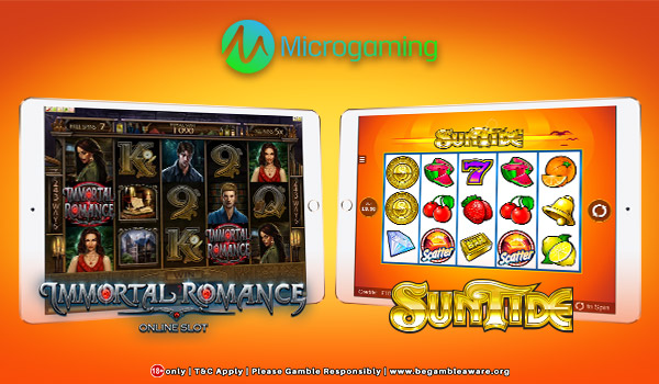 Try Microgaming's Immortal Romance & Sun Tide Slots Online!